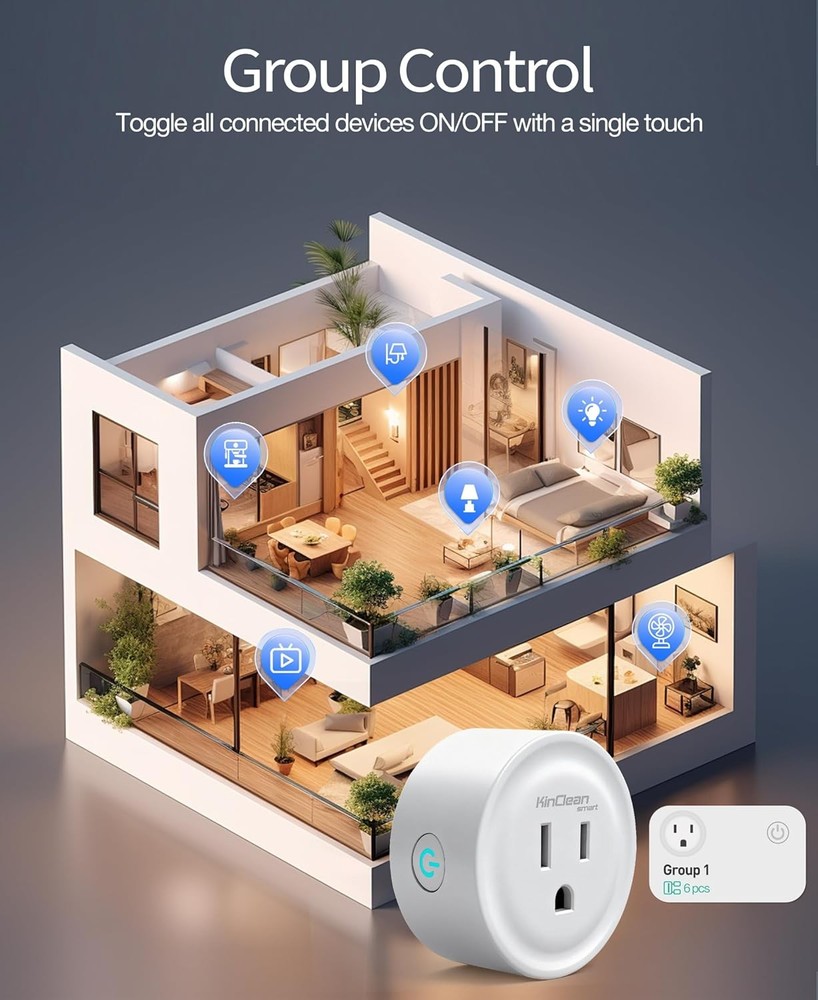 WiFi Smart Plug Compatible with Alexa 2 Pack