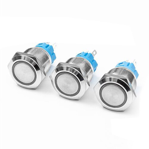 22mm 12V LED ON OFF Push Button Power Switch Latching with Wire Socket Harness