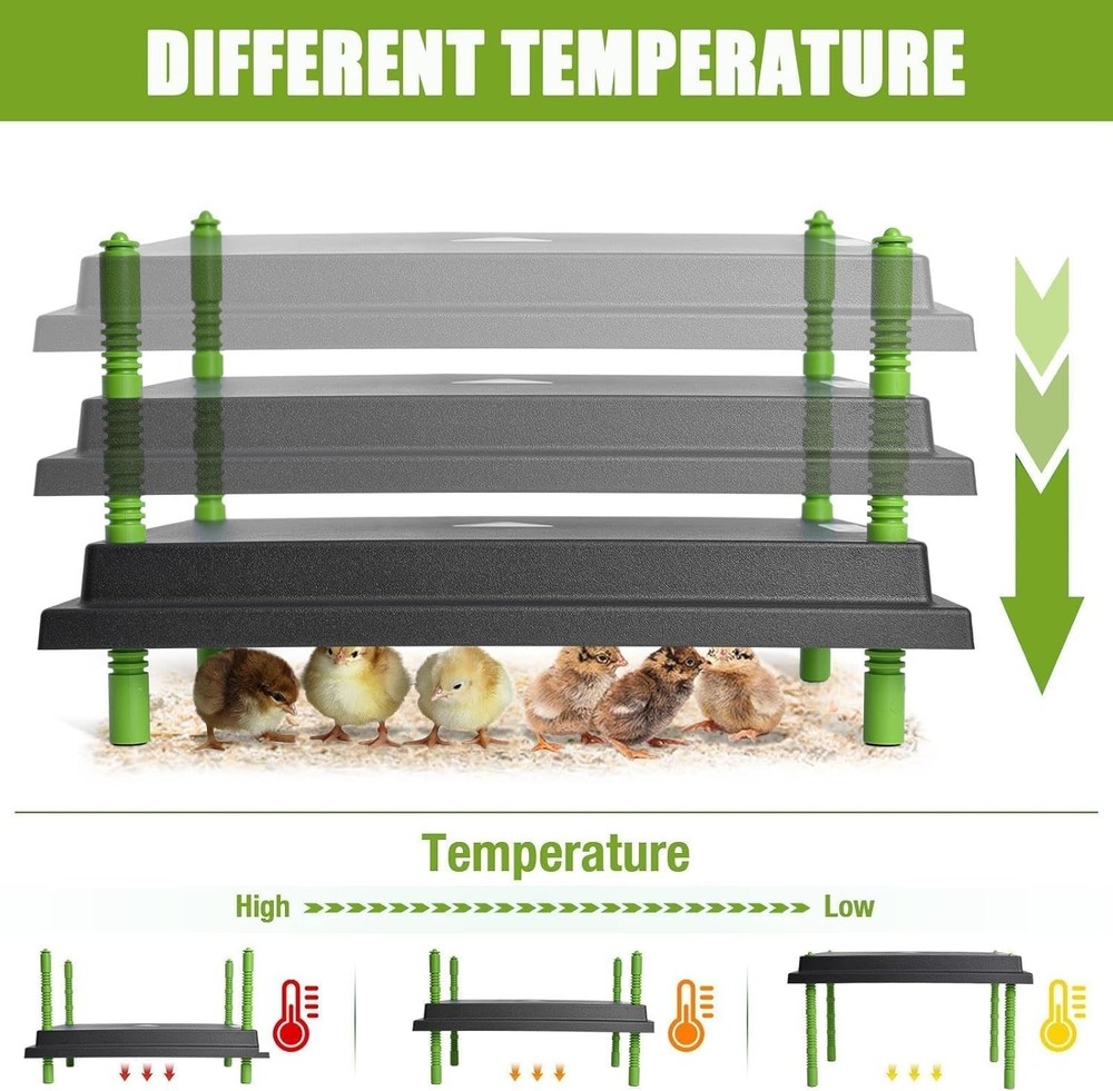 Chick Brooder Heater Plate, 12"x16" Warmer Brooder Plate for Chicks with Adju...