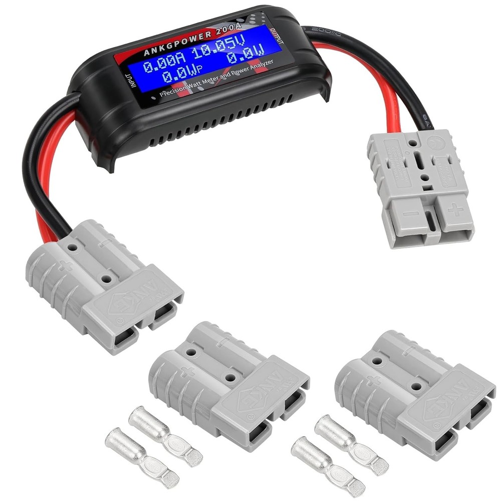 200A Power Analyzer with Digital LCD Screen for Voltage and Current Measurements