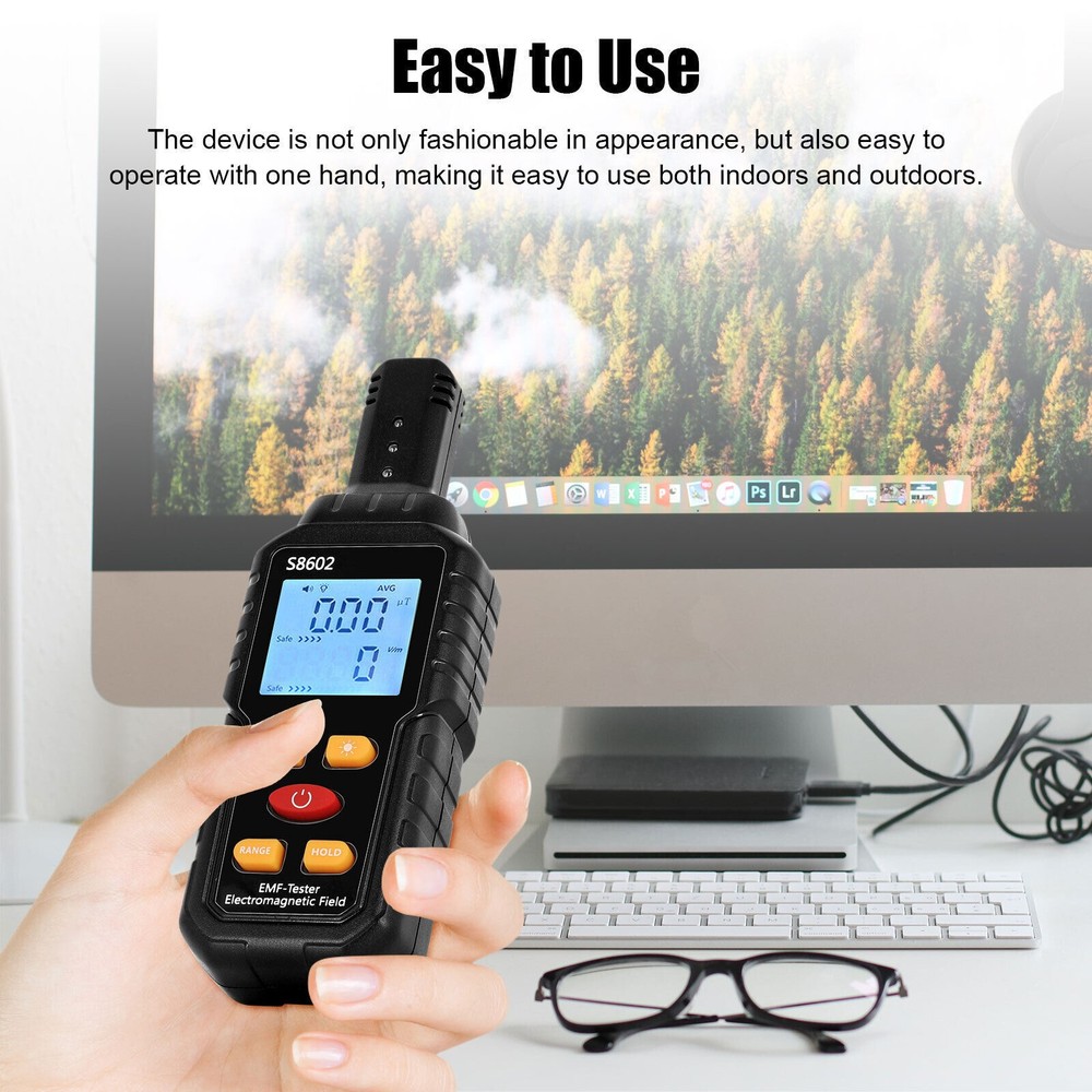 Digital LCD EMF Meter Electromagnetic Radiation Detector Tester