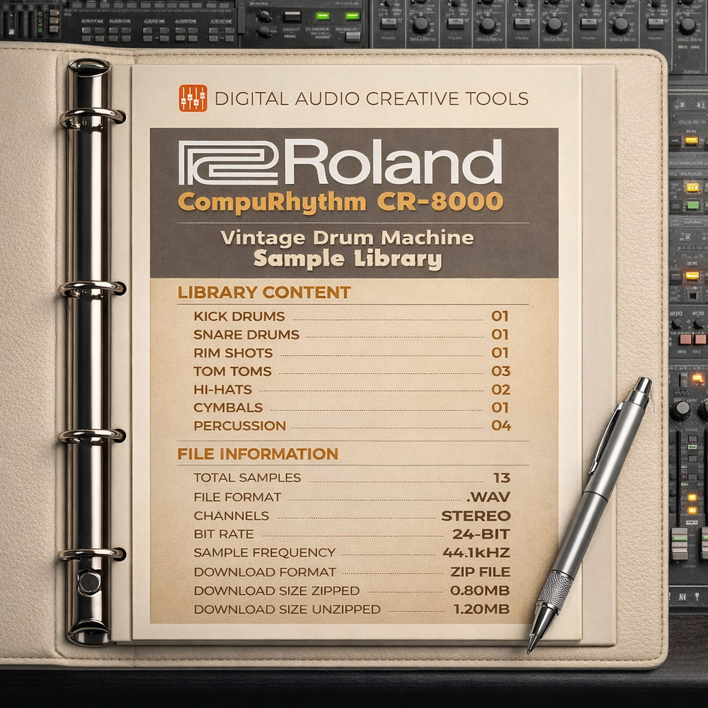 Roland CR-8000 Drum Machine Sample Library