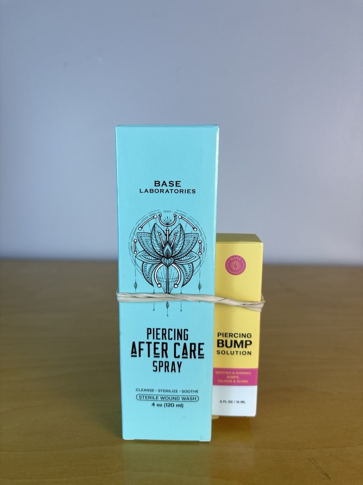 Base Laboratories Piercing After Care Spray & Piercing Bump Solution 2-Item Set