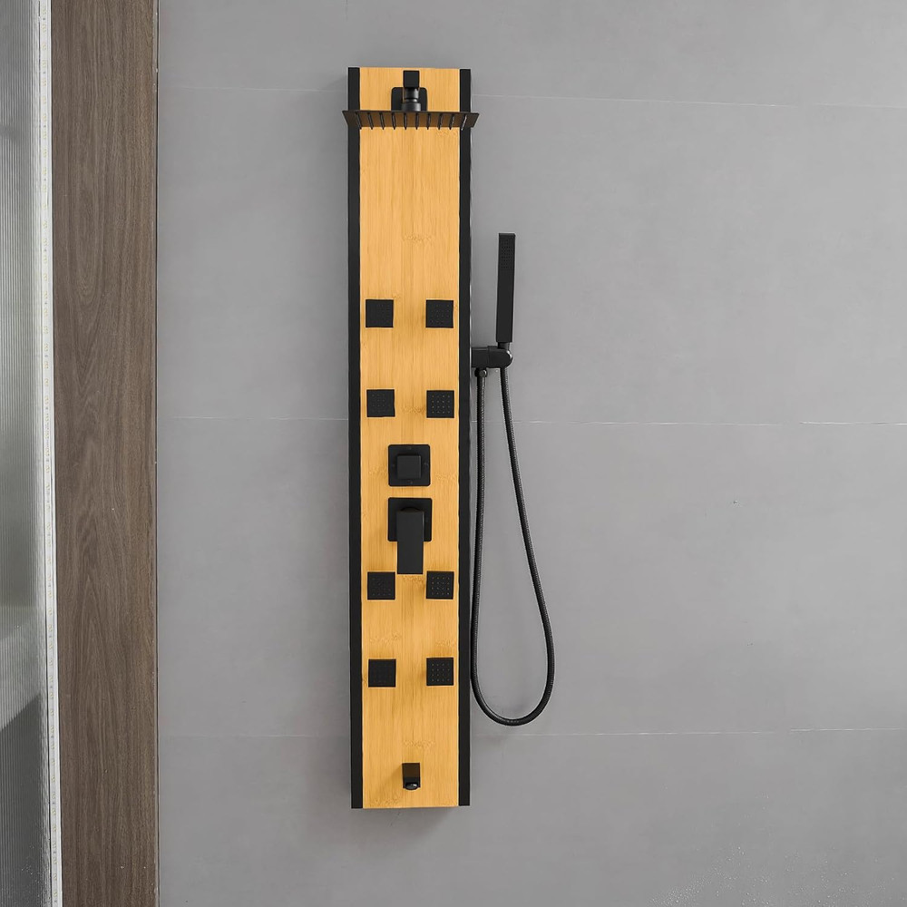 Stainless Steel Shower Panel Tower System 8 Jets Multi-Function Shower Panel ...