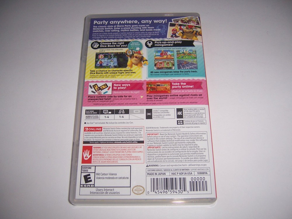 Original Box Case Replacement Nintendo Switch Super Mario Party