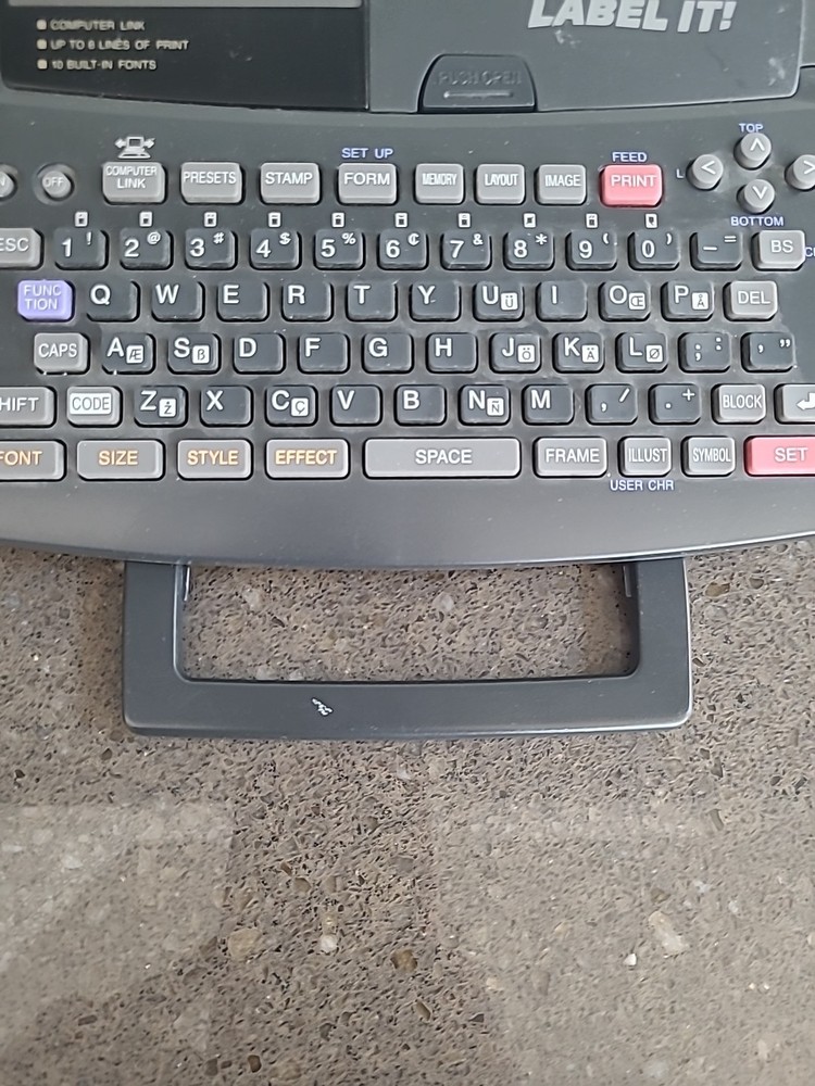 Casio Label Printer KL-8100 - Printer & Ribbon Only (NO POWER CORD) Working