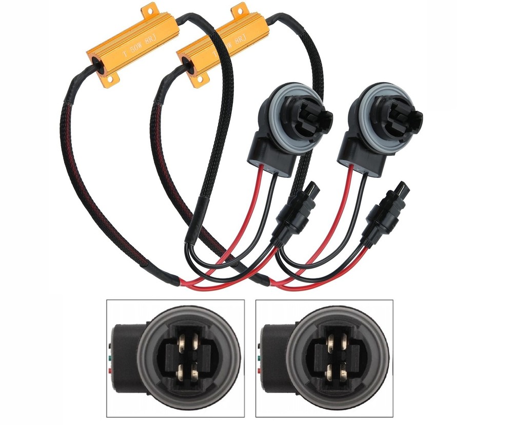 Wire LED Resistor Canceler Error Decoder 3157 S Harness Rear Turn Signal Bulb