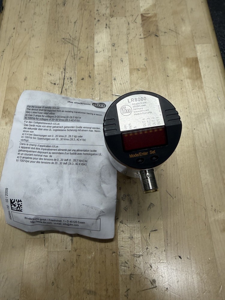 IFM EFECTOR LR8000 LEVEL SENSOR GUIDED WAVE RADAR