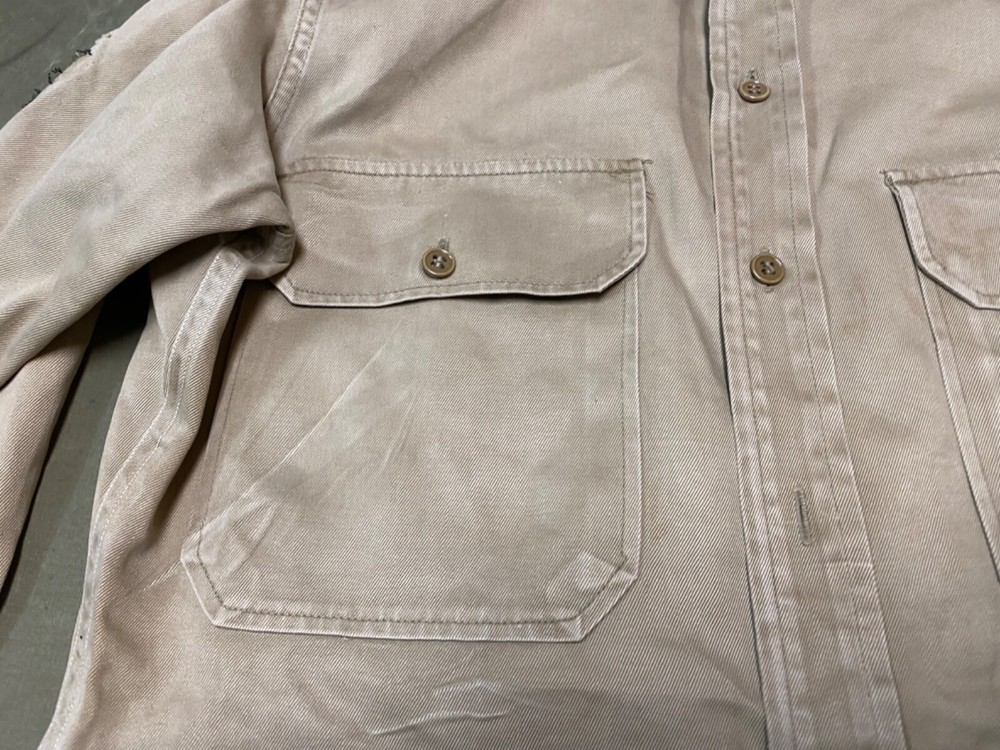 ORIGINAL WWII US ARMY OFFICER "KHAKI" FIELD SHIRT- MEDIUM 40R