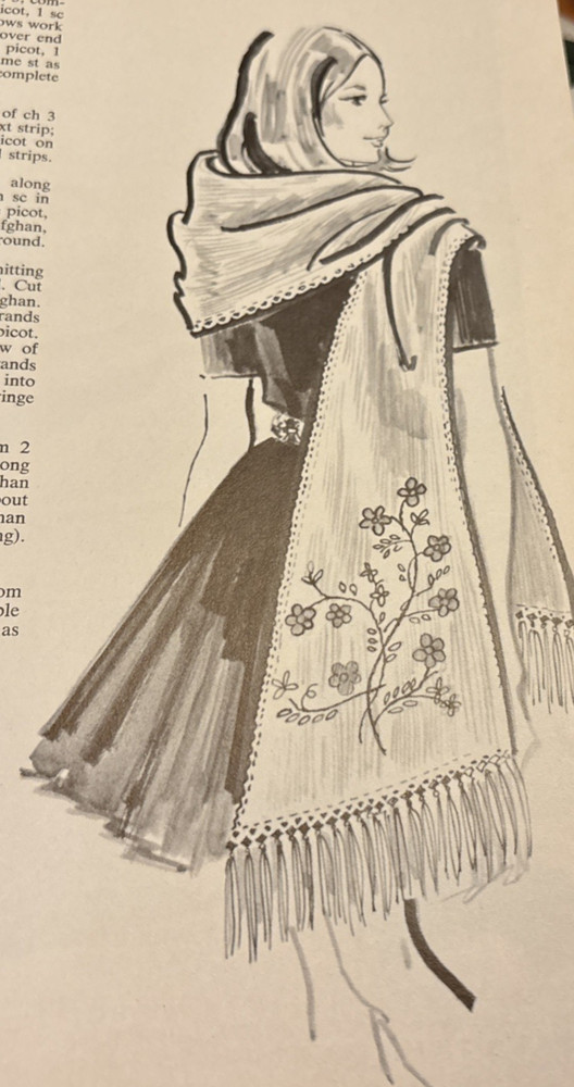 Vtg Rare Complete AFGHAN 1970 Pattern Bk