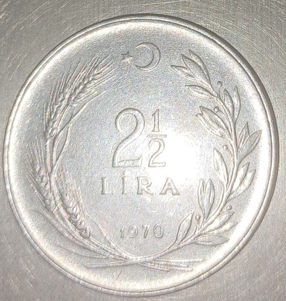 1970 Turkey 2-1/2 Lira