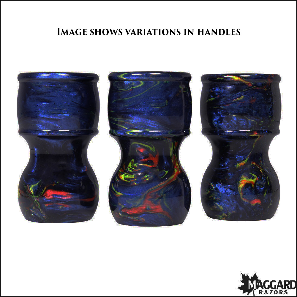 Maggard Razors Shaving Brush Handle - Midnight Blue - Handle Only - Select Size