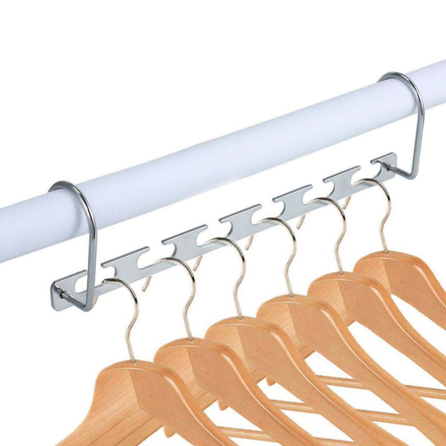6 Pcs Metal Wonder Closet Hanger Organizer Hook Space Saving Clothes Rack NEW US