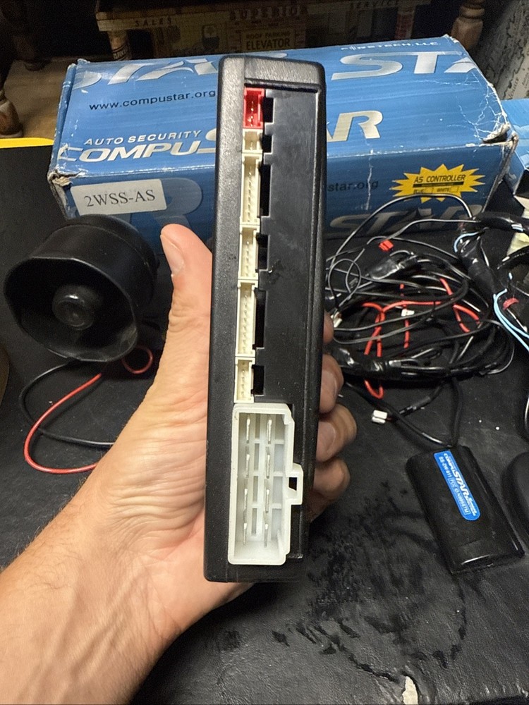 CompuStar CM3000 Car Alarm System w/ Wiring, Siren, – No Remote Untested