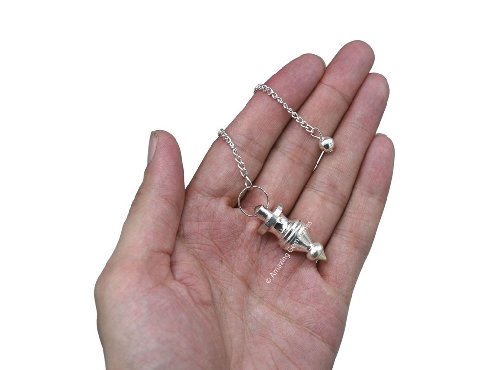 Silver Tear Drop with Ring Plate Steel Copper Pendulum for Divination