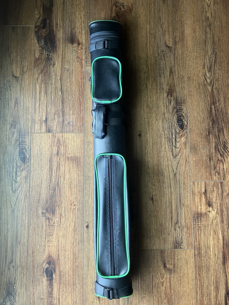Action Pool Cue Case 2x2 Black and Green