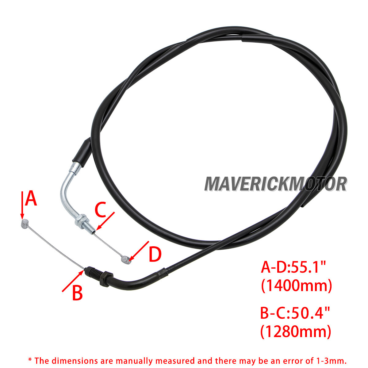 Extended Clutch Cable Throttle Wire For Yamaha V-Star XVS / DS 400 650 DragStar