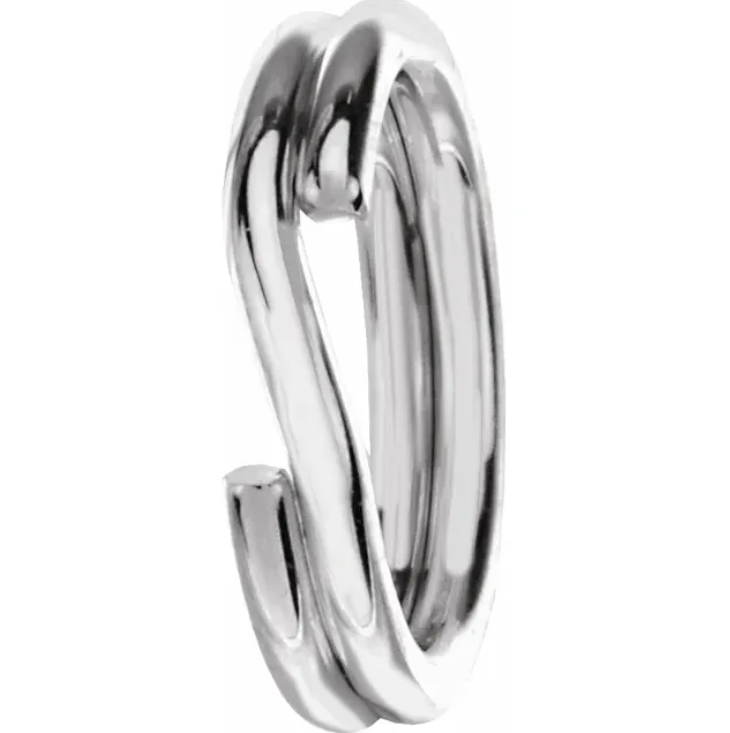 10mm OD 14gauge Solid 950 PLATINUM Round Split Jump Ring Clasp Charm Keychain US