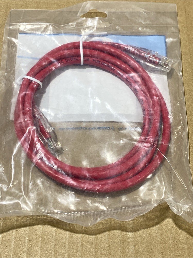 ICC ICPCST05RD CAT6 Clear Boot Patch Cord - 5Ft Red New