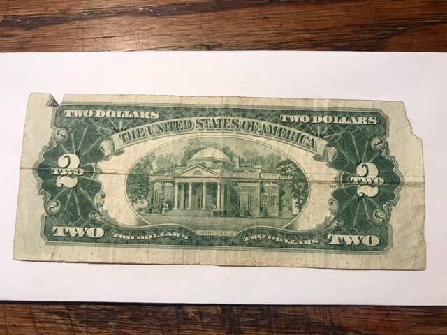 3-Two Dollar Notes Heavy Circulated #1283