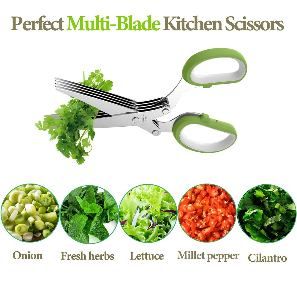 2025 Upgraded Herb Scissors, Effortless Herb Shears Cutter Tool with Sharp St...