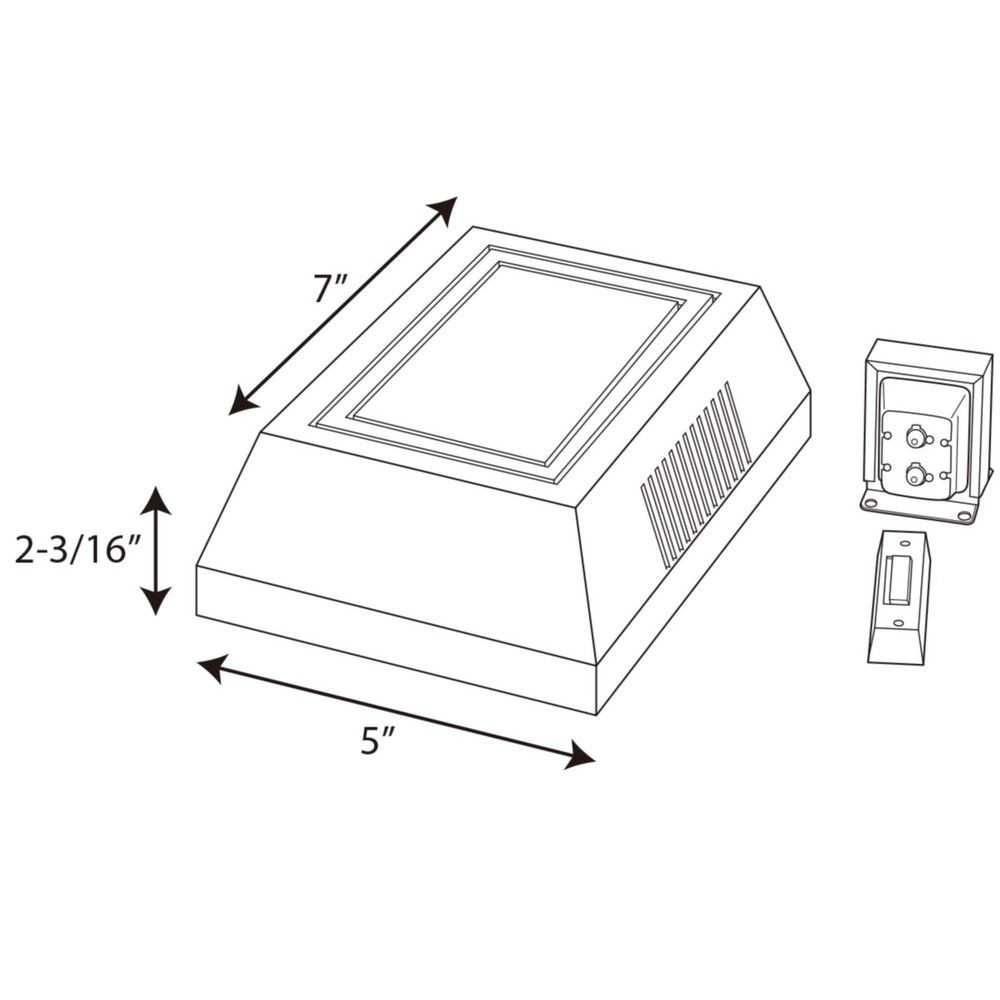 Progress Lighting PC001 Single Chime Doorbell - White