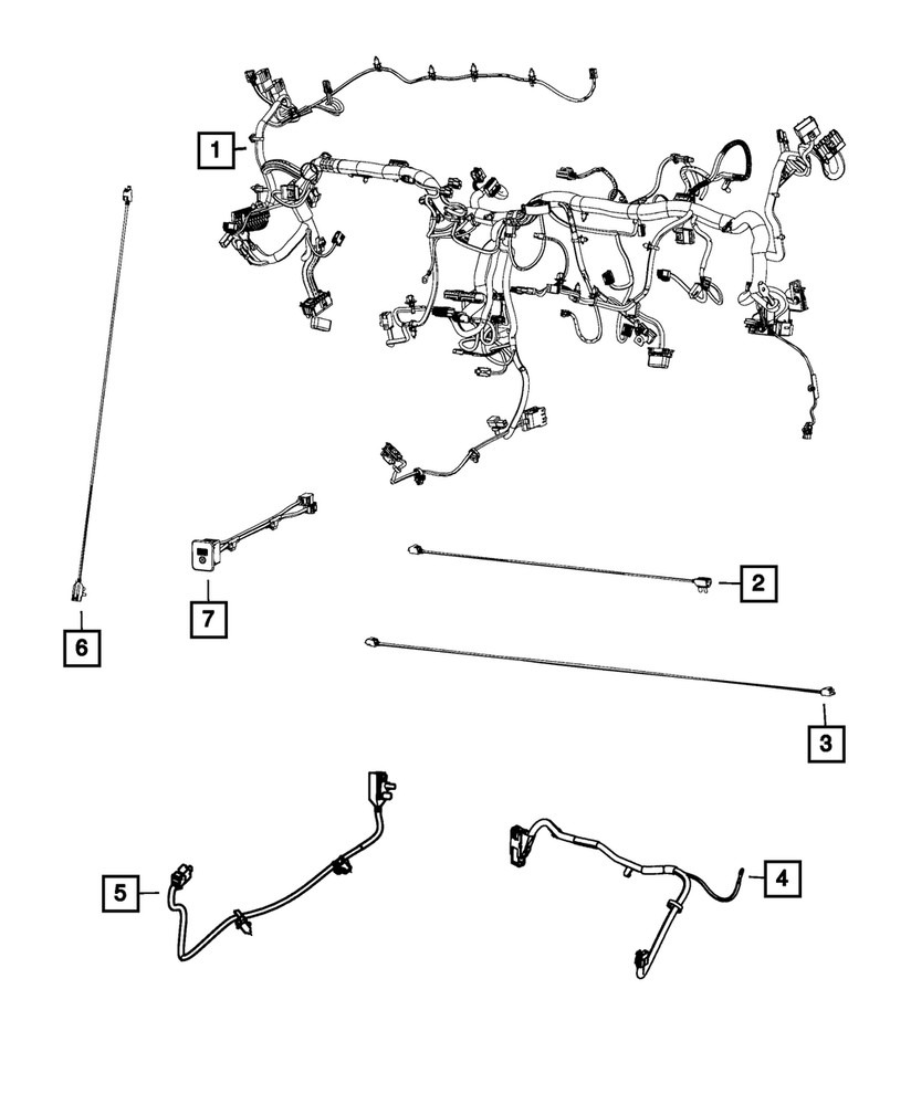 Genuine Mopar Instrument Panel Wiring 68205631AF