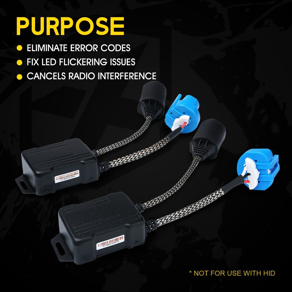 2X HB5 9007 Headlight Canbus Anti Flicker Error Free Resistor Canceller Decoder