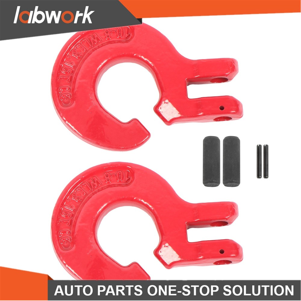 Labwork 2PCS 3/8" G80 Logging Chain Choker Hook - 6900Lbs Working Load Limit