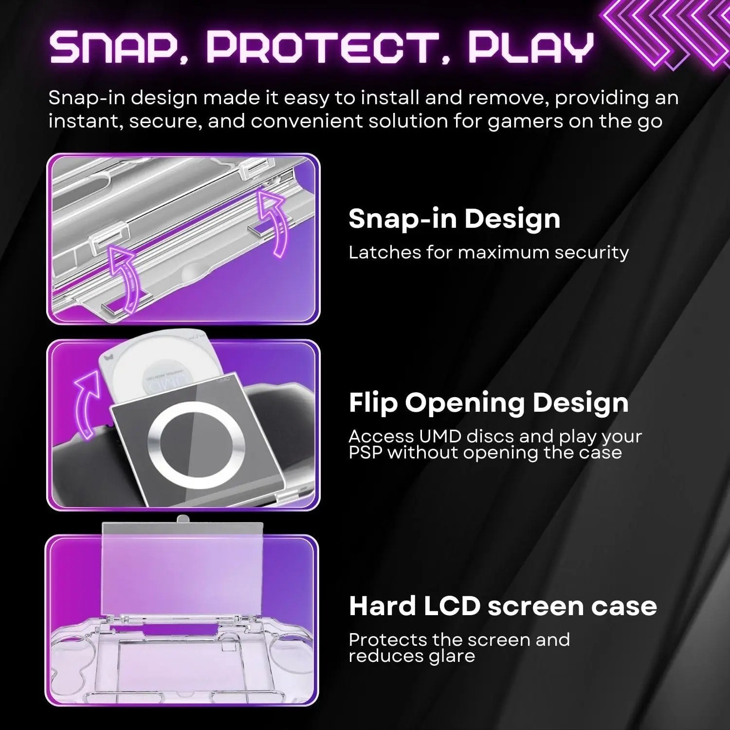 Clear Anti-dust Hard Skin Case Protector Cover for Sony PSP 2000 3000 Console
