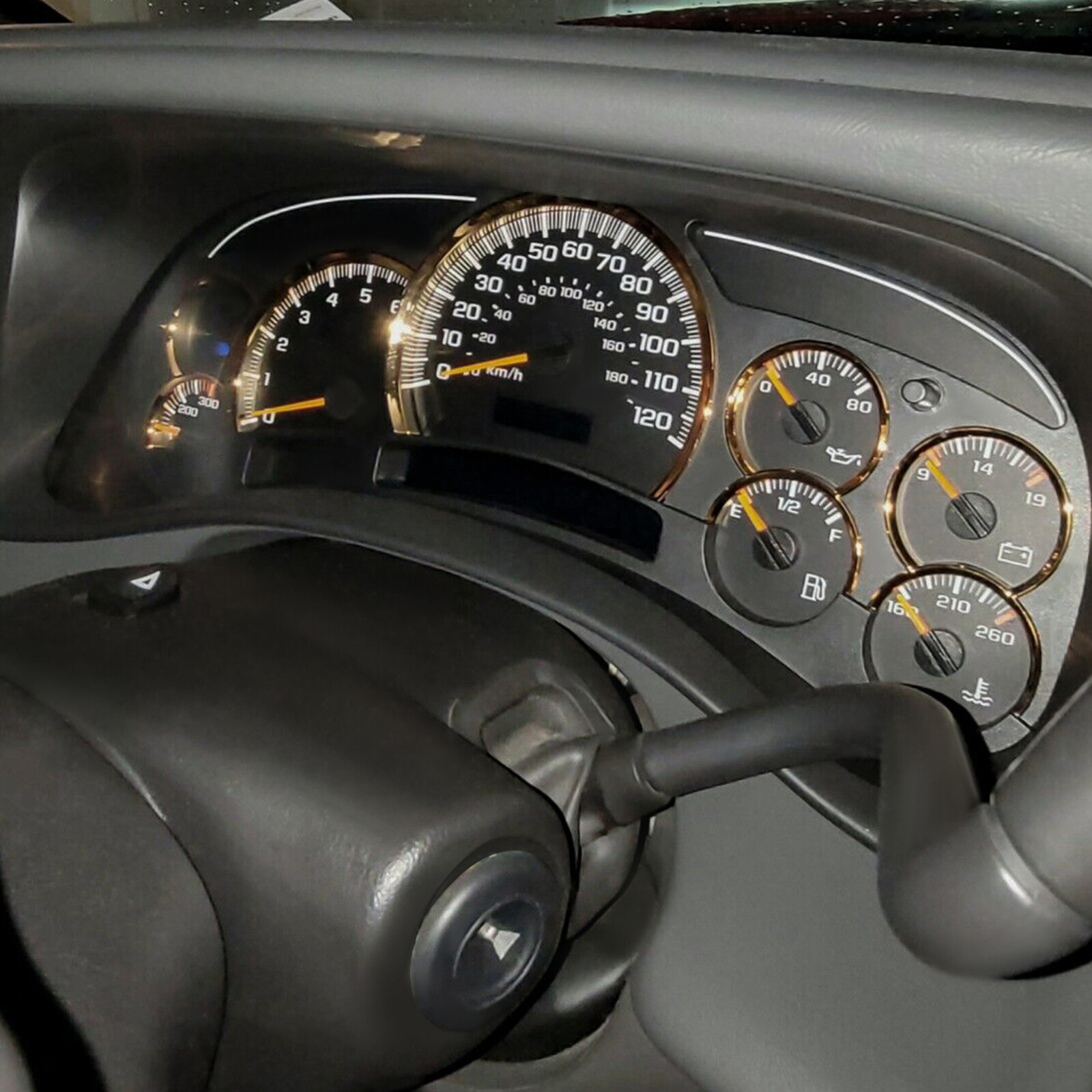 Chrome Instrument Cluster Lens Cover For Tahoe Suburban Sierra Silverado 03-2007