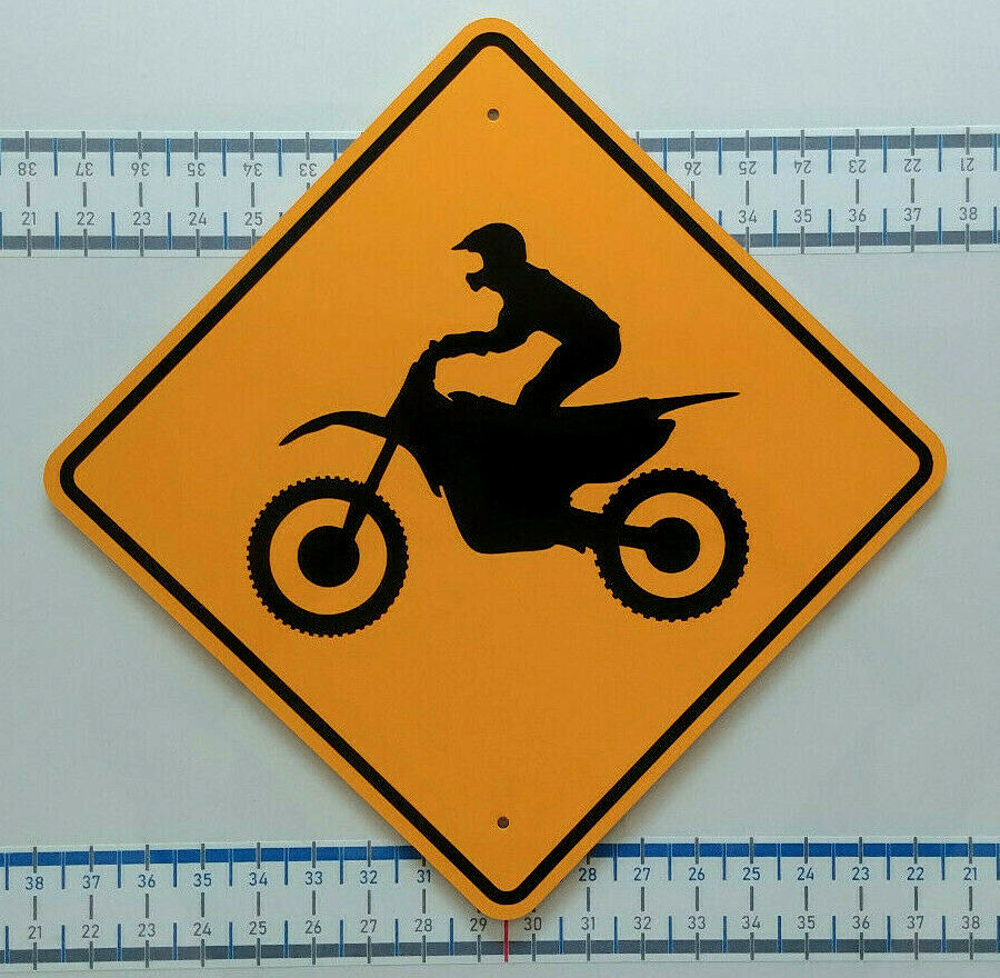 Dirt Bike Crossing Sign- Enduro Trail Marker - Motocross - Fun Motorcycle Gifts
