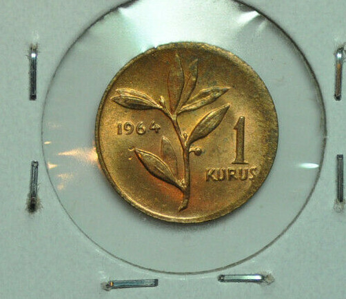 mw14184 Turkey; Kurus 1964 KM#895a Red UNC