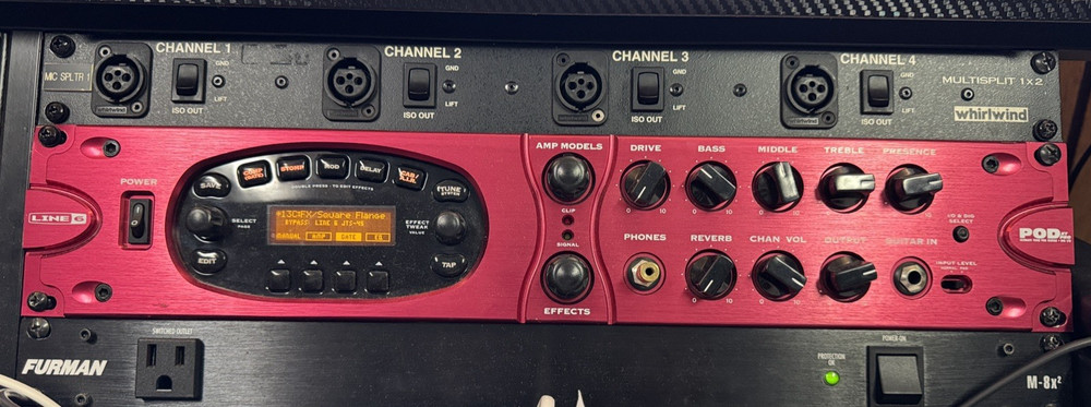 Line 6 Pod XT Pro Rackmount Guitar Multi-Effects Processor Electric Guitar