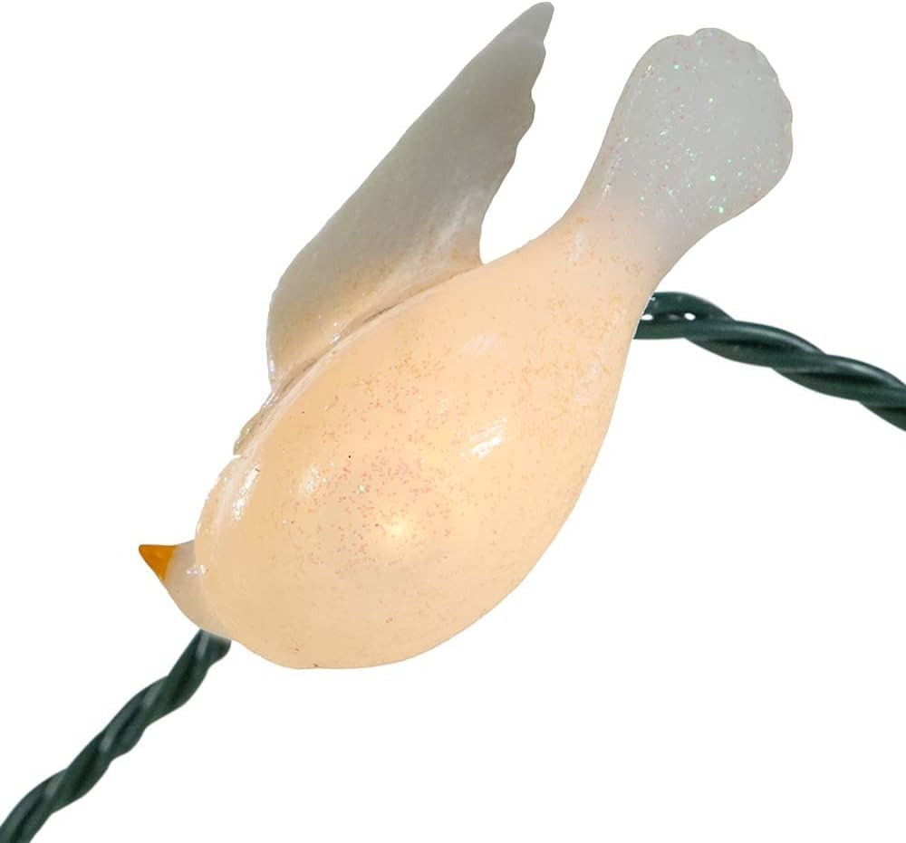 UL 10-Light Glitter Dove Light Set