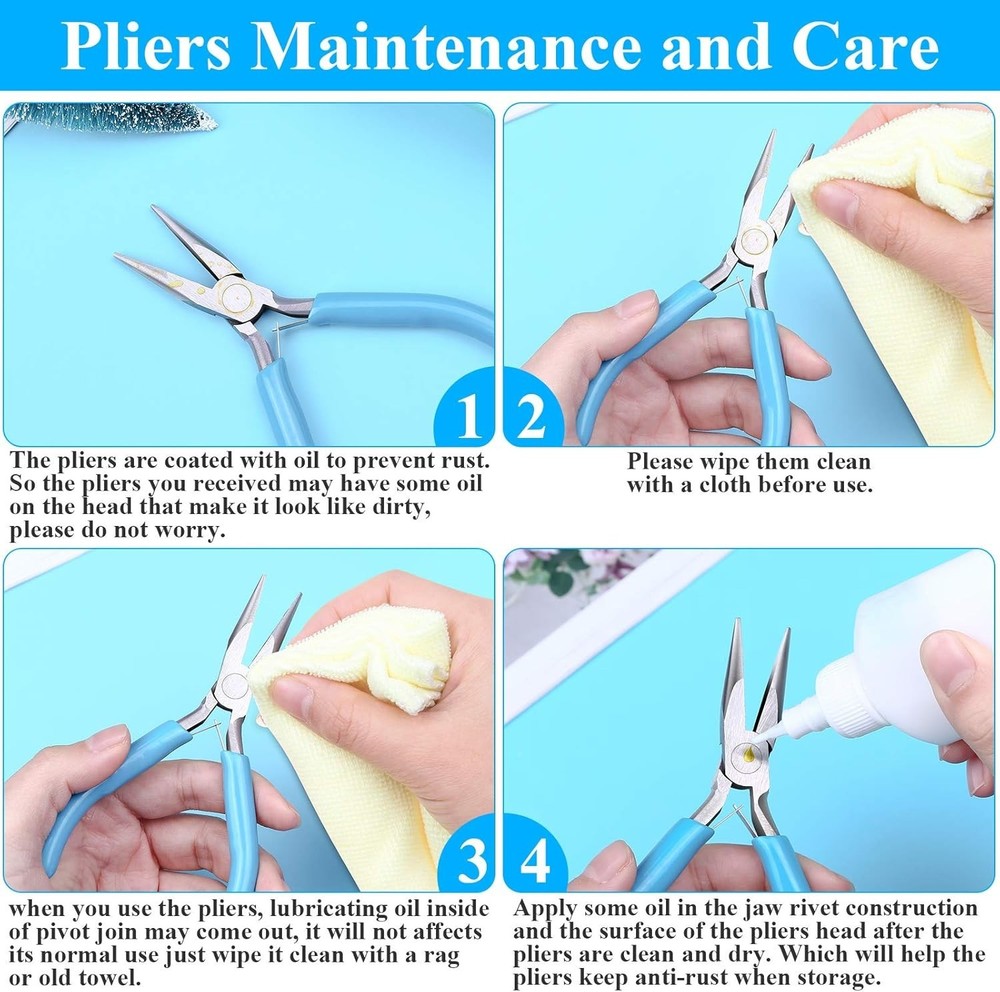 8pcs Micro Jewelry Pliers Set - Wire Wrapping Tools