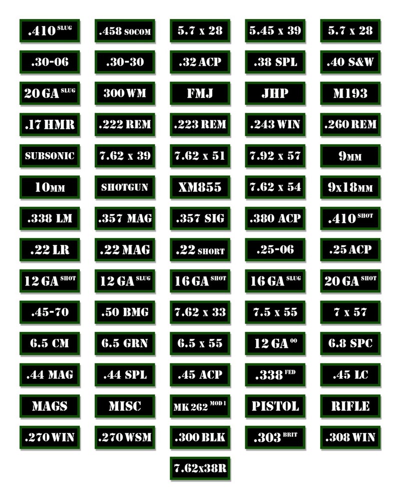 TOOLS Ammo Can Decals - Labels for Gunsmithing Tools - Vinyl Sticker 2 pack WT