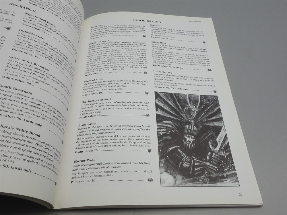 Warhammer Fantasy "Oldhammer" Codex Army Book - Vampire Counts 1999 Supplement