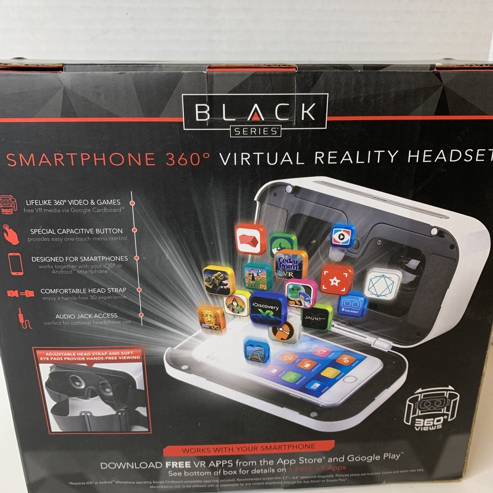 Black Series smartphone 360 degree virtual reality headset