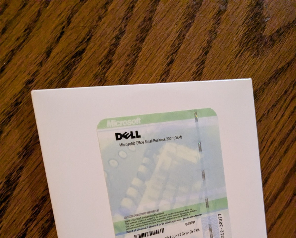 Microsoft Office Small Business 2007 Dell bundle, with Key