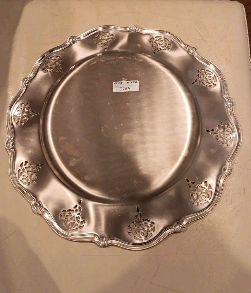 Vntg WMF Ikora Silver Plate Footed Serving-made In Germany
