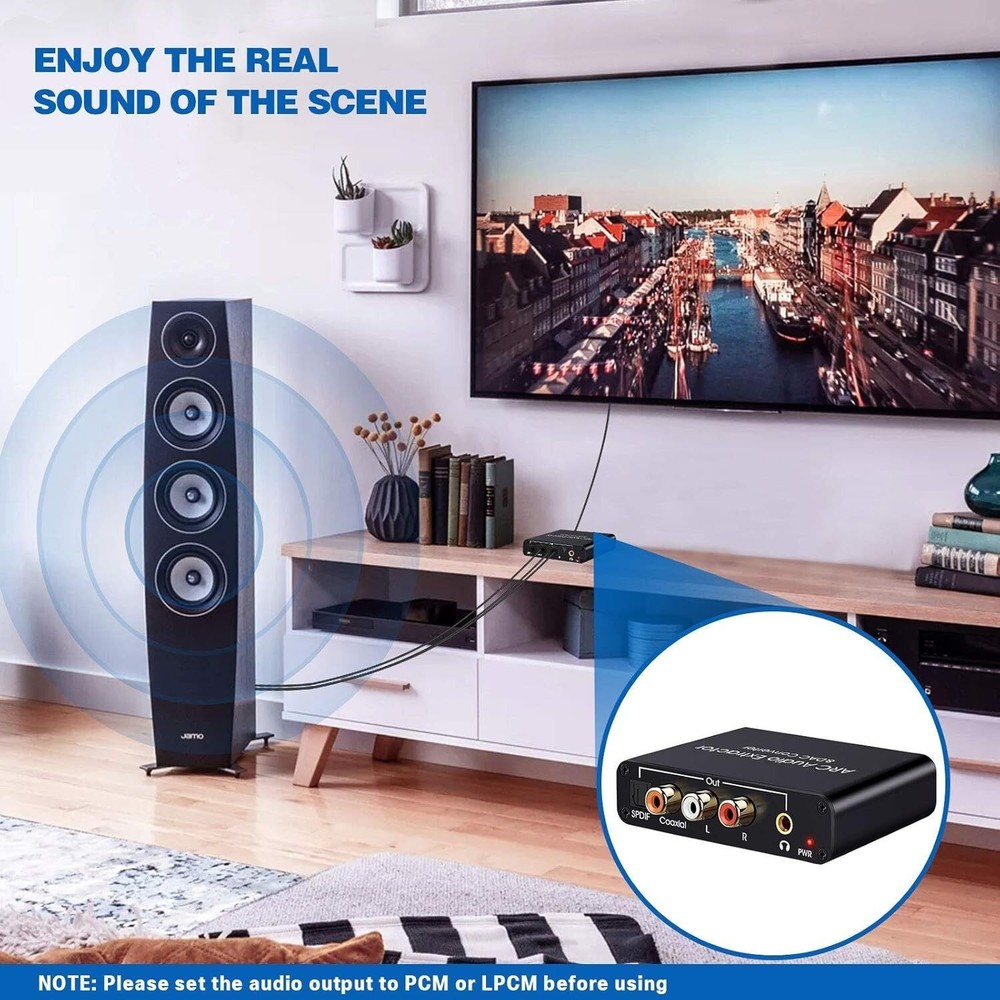 192KHz ARC Audio Extractor HDMI ARC Audio Extractor DAC Converter