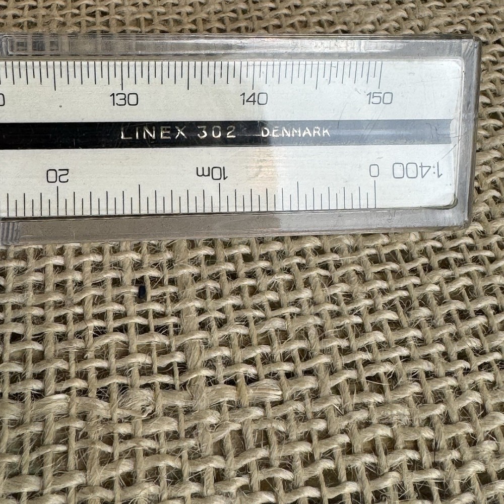 Linex 302 Triangular Graphics Engineering Drawing ruler in original case