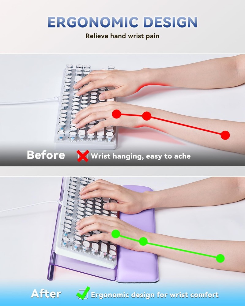Computer Keyboard Stand for Desktop, Keyboard Wrist Rest Holder Stand for Eas...