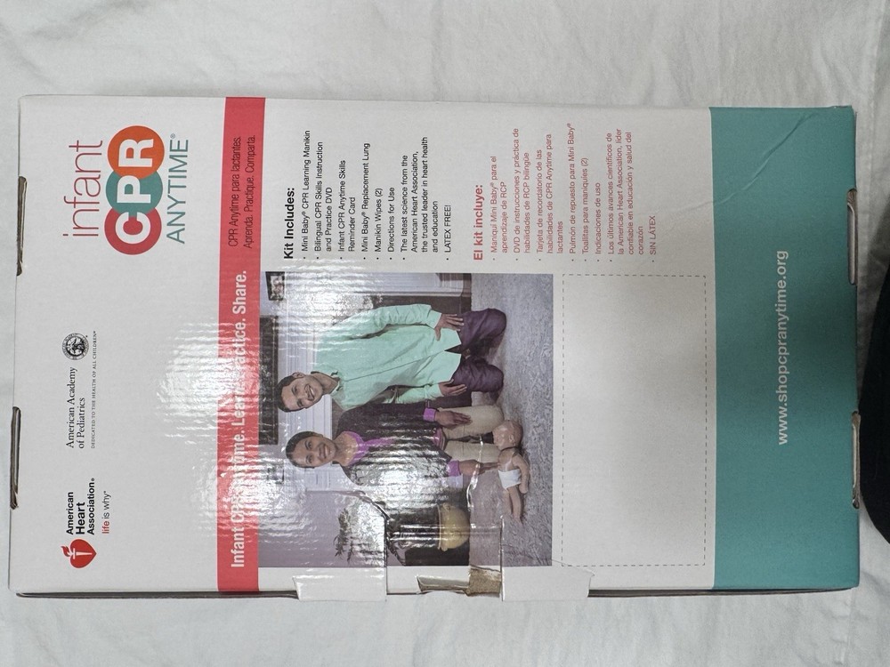 Infant CPR ANYTIME Learn Practice Share by New in Open package