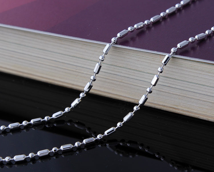 Wholesale 10pcs 925 Sterling Silver Plated 1.5mm Bamboo Chain Necklace 16"-30"