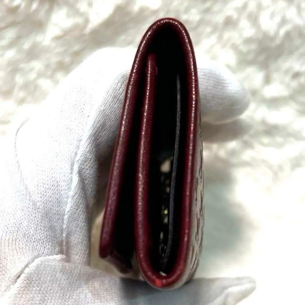 Old Celine Triomphe 6-Key Case Bordeaux Excellent Condition