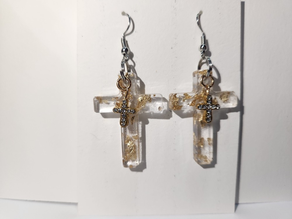 Handmade Cross Ear Rings