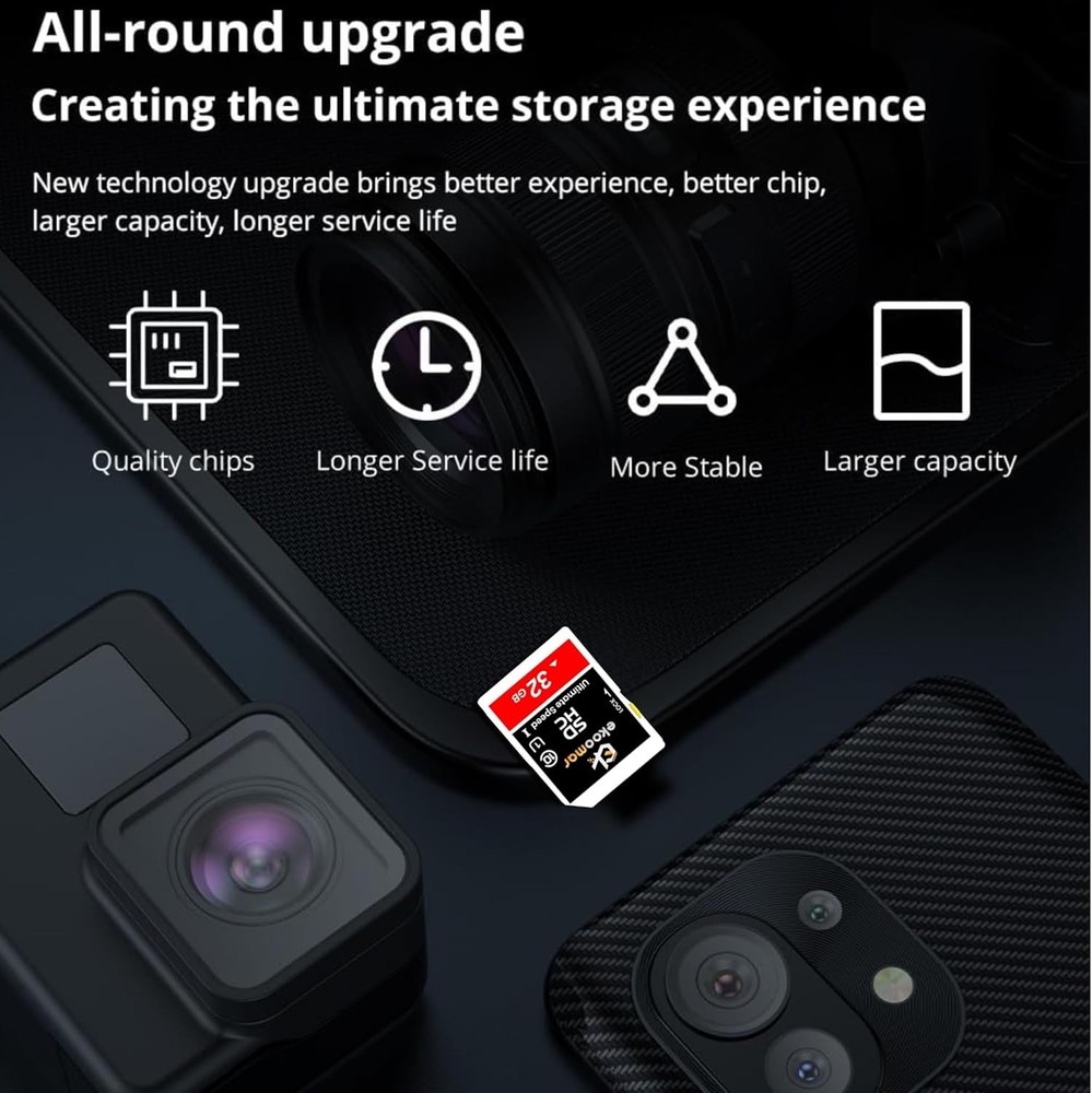 Card - Class 10, High-Speed Memory Card with 100MB/s for Digital Camera, Dash...