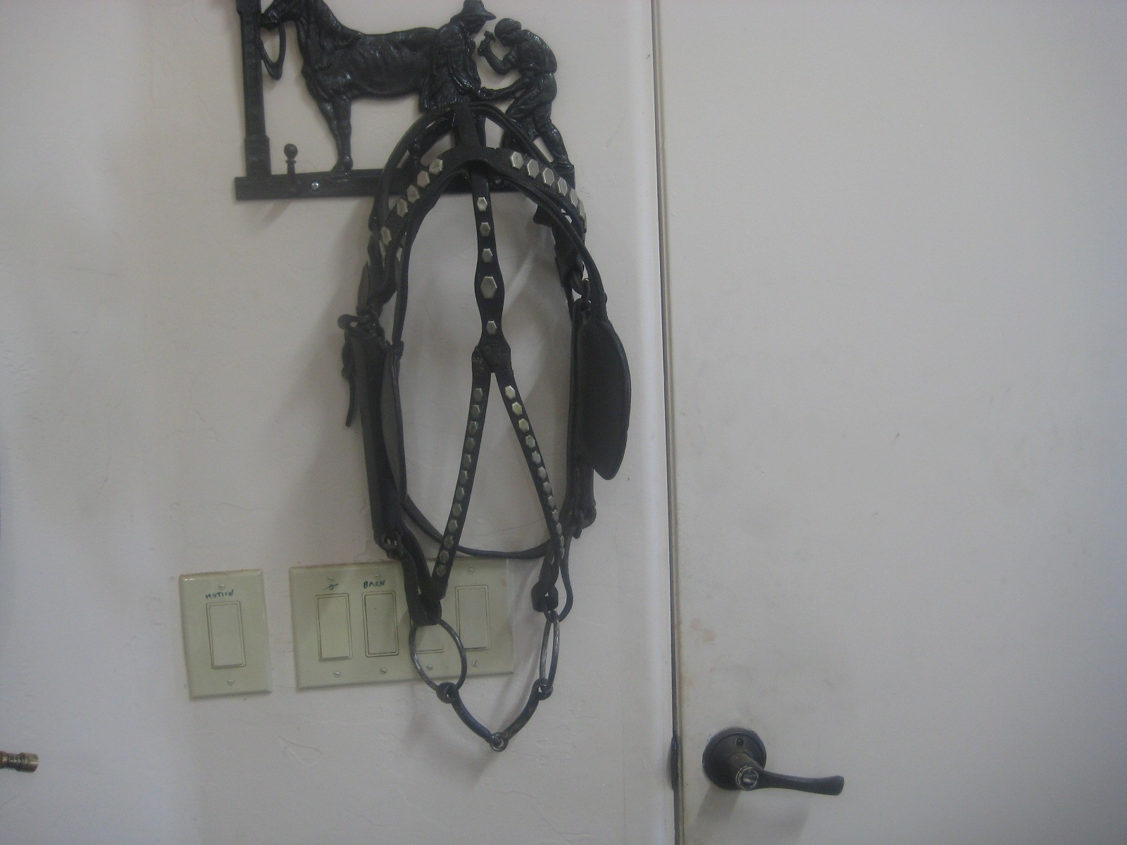 Horse Carriage Harness Driving Bridle Blinders Studded Figure Eight Brow Band